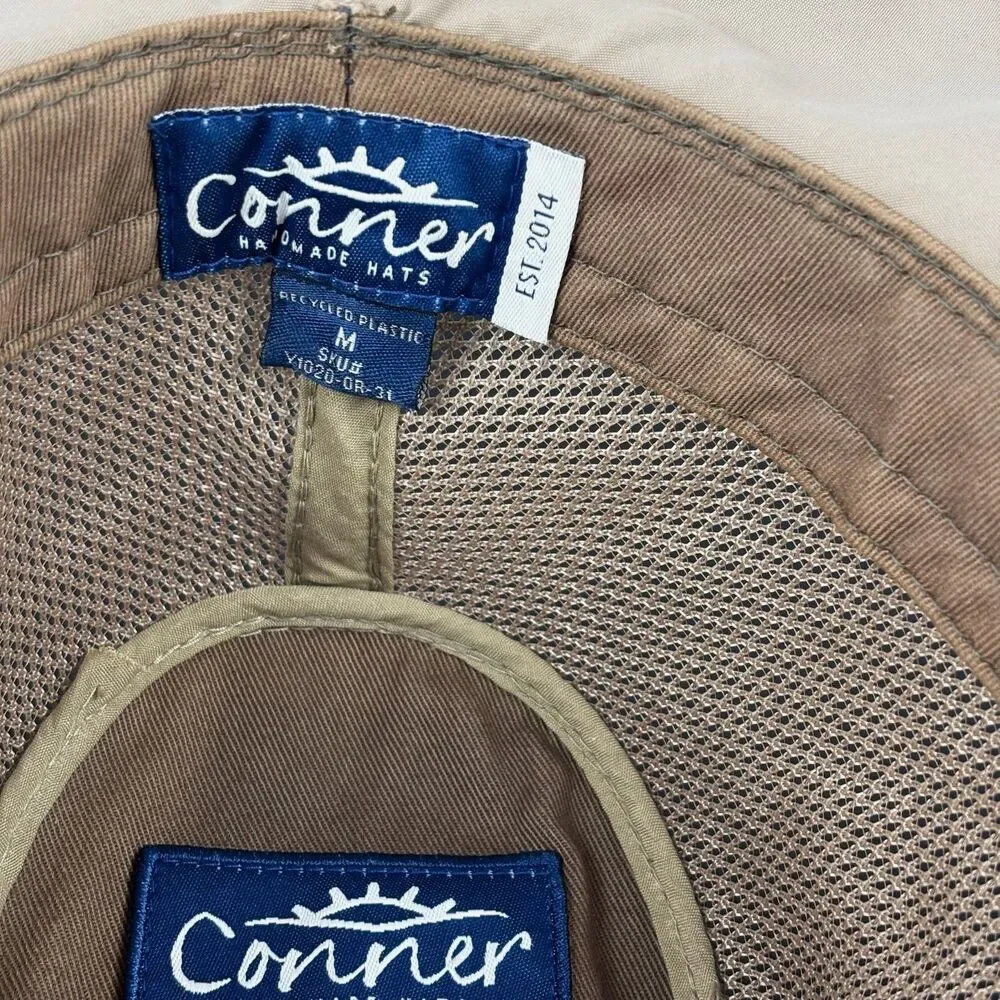 Conner Hat Airflow Safari Hat M Tan Organic Cotton Mesh Unisex UPF 50 Packable